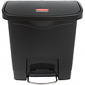 Контейнер с фронтальной педалью <b>Step-on </b>RUBBERMAID Slim Jim 15 л черный, 1883608