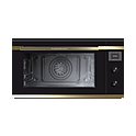 Шкаф духовой KUPPERSBUSCH B 9330.0 S4, черное стекло, Gold