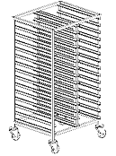 Тележка шпилька БСВ ТГ 215 для GN 1/1 на 15 уровней с шагом 85 мм