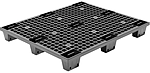 Паллет пластиковый ТАРА.РУ TR 1210 LP 1200х1000х140 перфорированный, вкладываемый, на ножках, чёрный