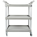 Тележка сервисная RUBBERMAID FG342488PLAT открытая, три полки