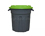 Бак для мусора АГРОПАК 60л, с крышкой и ручками с упорами, MB 60