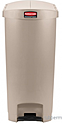 Контейнер с торцевой педалью <b>Step-on </b>RUBBERMAID Slim Jim 68 л бежевый, 1883551