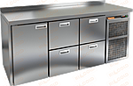 Стол холодильный HICOLD SN 122 BR2/TN с бортом