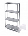 Стеллаж 4 сплошные полки БСВ 700х500х1800 разборный