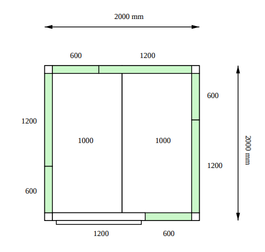 Камера холодильная POLAIR КХН - 6.61  (2000 X 2000 X 2240)
