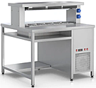 Стол фасовочный островной ROBOLABS СФО-125 с охлаждаемой ванной и тепловой поверхностью