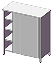Шкаф напольный закрытый SIMECO Ш1306К 1300х600х1800  двери-купе
