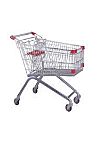 Тележка покупательская металлическая КОРБИС 60л. STE060-BX