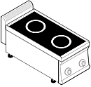 Плита индукционная 2 зоны нагрева TECNOINOX PIN35E7N, 616111