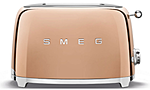 Тостер на 2 ломтика SMEG HOME TSF01RGEU розовое золото