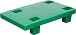 Паллет пластиковый сплошной ТАРА.РУ 600х400х135 зелёный, TR 400-1