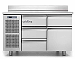 Стол холодильный под выносной холод без столешницы COLDLINE TS13/1MQR-710 + 2 комплекта по 2 выдвижных ящика 1/2, T12210000201