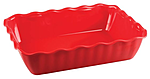 Салатник RESTOLA 260x175x80мм с волнистыми краями, красный, 422108404