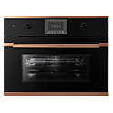 Шкаф духовой с микроволнами KUPPERSBUSCH CBM 6350.0 S7, черное стекло, Copper