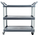Тележка сервисная RUBBERMAID X-Tra с открытыми полками, серая, 1814568