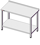 Стол производственный SIMECO Бизнес CE1507БП 1500х700х850  с бортом и полкой