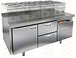 Стол охлаждаемый под тепловое оборудование HICOLD GN 12/TN LT