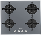 Панель варочная газовая  SMEG HOME PV164S2,  60 см, серебристое стекло Stopsol, скошенный край