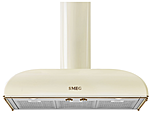 Зонт вытяжной SMEG HOME KS89POE 90 см, кремовый, фурнитура латунная