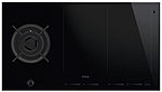 Панель варочная комбинированная  SMEG HOME PM6912WLDX, газ + индукция, 90 см, прямой край