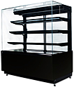 Витрина холодильная кондитерская ES SYSTEM K CARINA 04 1,4 без нижних панелей, цвет полок, внешний RAL 9005