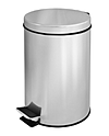 Ведро для мусора с педалью Solinne 12л сталь серебристое