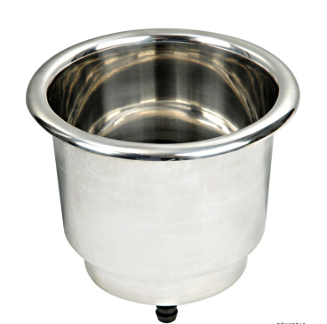 Подстаканник врезной Delux из нержавеющей стали 89 х 82 о светодиодной подсветкой