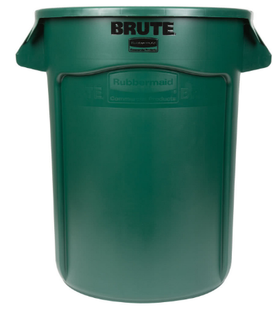 Контейнер круглый RUBBERMAID BRUTE 121 л темно-зеленый, FG263200DGRN
