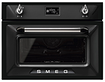 Шкаф духовой комбинированный SMEG HOME SF4920VCN1 с пароваркой, 60 см, высота 45 см,14 функций, черный