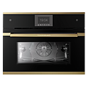 Шкаф духовой с паром KUPPERSBUSCH CBD 6550.0 S4, черное стекло, Gold