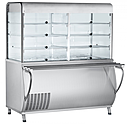 Прилавок-витрина холодильный с гастроемкостями ABAT ПАТША ПВВ(Н)-70М-С-НШ нержавеющая, 210000001502
