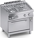 Плита газовая 4-конфорочная 700 серия ATA C2MCU10FF + электрическая духовка 1/1 GN