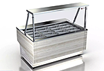 Витрина для салатов GLACIER Берта 1,5 с надстройкой