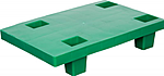 Паллет пластиковый сплошной ТАРА.РУ 600х400х135 зелёный, TR 400-1