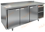Стол холодильный HICOLD GN 111/TN O + задняя стенка из нержавеющей стали + колеса