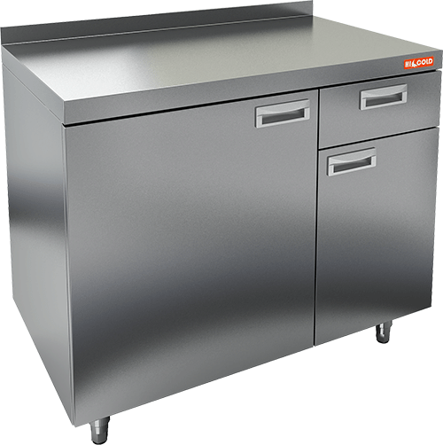 Стол для кофемашин с бортом HICOLD НБМКМ-10/7Б