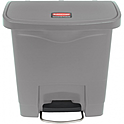 Контейнер с фронтальной педалью <b>Step-on </b>RUBBERMAID Slim Jim 15 л серый, 1883599