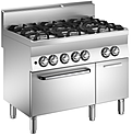 Плита газовая шестиконфорочная MARENO C6FG11G с духовым шкафом, CR0853020
