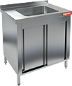 Стол производственный закрытый купе с моечной ванной HICOLD НСЗК1М-8/7Б