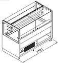 Витрина холодильная FRIGOMECCANICA NEXT TOTAL L 1790 H 1400 MI, BVRTNB17534