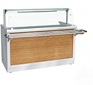Прилавок мармит ABAT ПМЭС-70Х-01 + стенка передняя Орех ЭМК-70Х-01