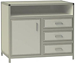 Стол-тумба ниша+дверка, 3 ящика СТЛ 2-09 (ЛДСП) 1000х600х850 мм