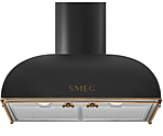 Зонт вытяжной SMEG HOME KS59AOE 60 см, антрацит, фурнитура латунная