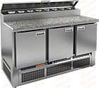 Стол холодильный для пиццы HICOLD PZE2-111/GN (1/6H) камень + задняя стенка из нержавеющей стали