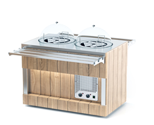 Прилавок диспенсер для тарелок тепловой островной REFETTORIO RD40A ШС Capital 505x700x860мм