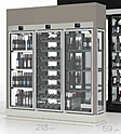 Шкаф винный ENOFRIGO WINE LIBRARY ISOLA 3 A1WE3BV5/873, фронт/задняя поверхность - стекло, 3-х секционный, 12 полок для верт. уст. бутылок