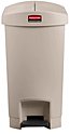 Контейнер с торцевой педалью <b>Step-on </b>RUBBERMAID Slim Jim 30 л бежевый, 1883457