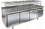 Стол охлаждаемый под тепловое оборудование HICOLD GN 222/TN LT O