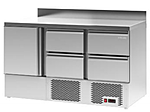 Стол холодильный POLAIR TMi3GN-022-G с бортом, нижнее расположение агрегата, дверь, 4 ящика
